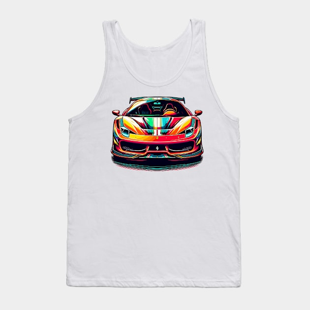 Ferrari 458 Tank Top by Vehicles-Art